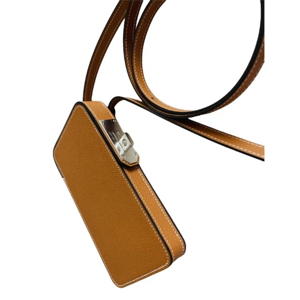 Hermes Tan Leather Crossbody Bag